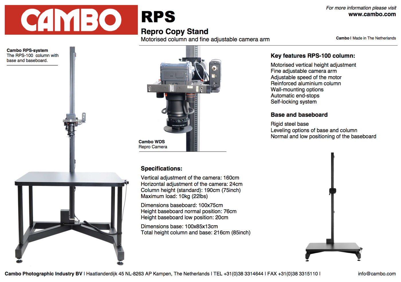 Cambo RPS Motorized Copy Stand