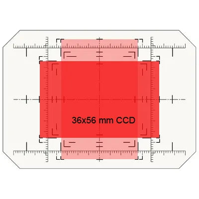 4x5 Sliding Back Ground Glass with Sensor Rule