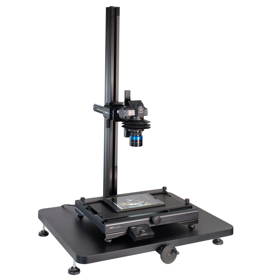 55" RPS-260 Tabletop Copy Stand with Manual Crank, Geared Crossarm, Table Top Base w/Integrated RPS-180 Leveller and QR-9