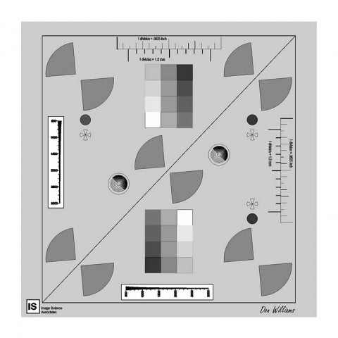 Standard Format Film Targets - One each of 35mm, 60 mm, and 4x5