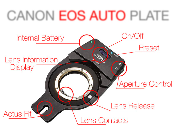 Cambo Actus plate for Canon EF lens